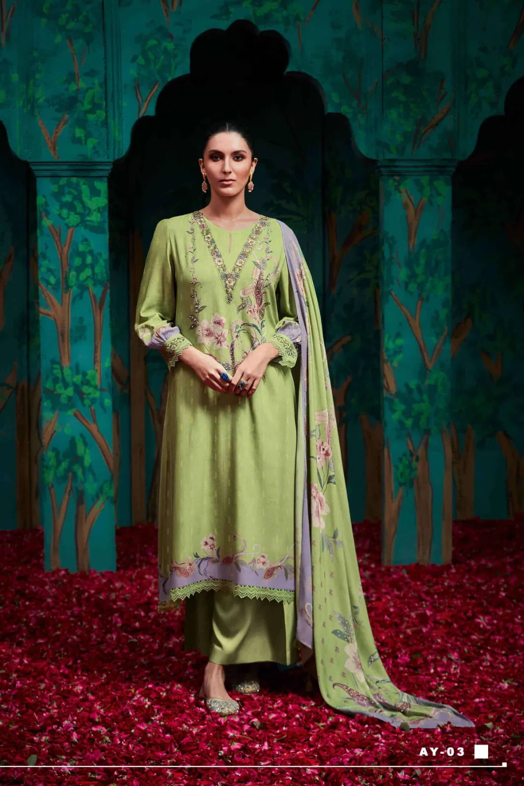 Anya By Varsha Cotton Linen Printed Designer Salwar Suits Wholesale Online